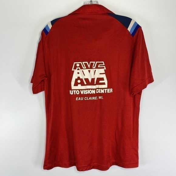Vintage Bowling Red Shirt Auto Vision Center Eau Claire, WI "FRAN" Medium 80s - Picture 2 of 8